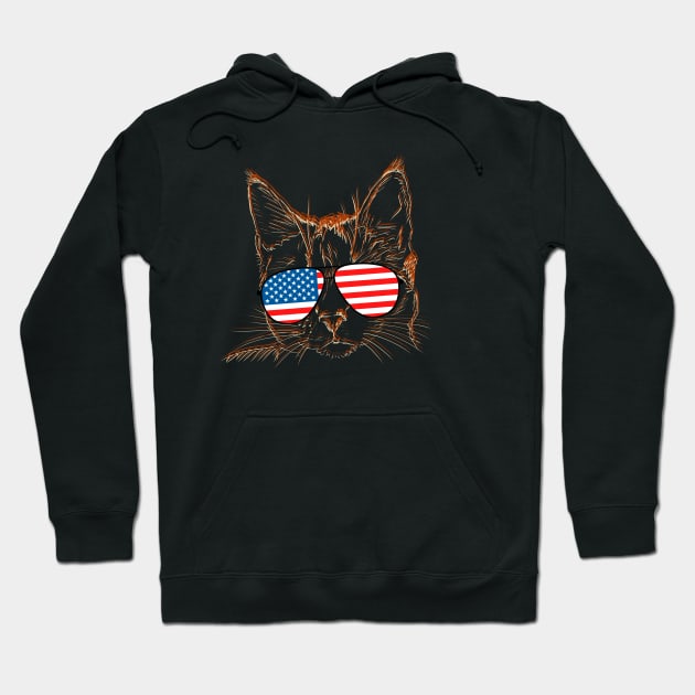 Patriot Cat Hoodie by TJWDraws